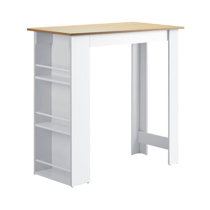 Oikiture Bar Table Dining Storage Shelf Wine Rack-Bar Tables-PEROZ Accessories