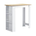 Oikiture Bar Table Dining Storage Shelf Wine Rack-Bar Tables-PEROZ Accessories