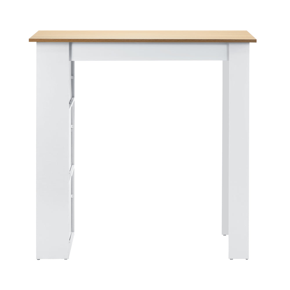 Oikiture Bar Table Dining Storage Shelf Wine Rack-Bar Tables-PEROZ Accessories