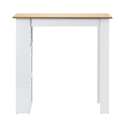 Oikiture Bar Table Dining Storage Shelf Wine Rack-Bar Tables-PEROZ Accessories