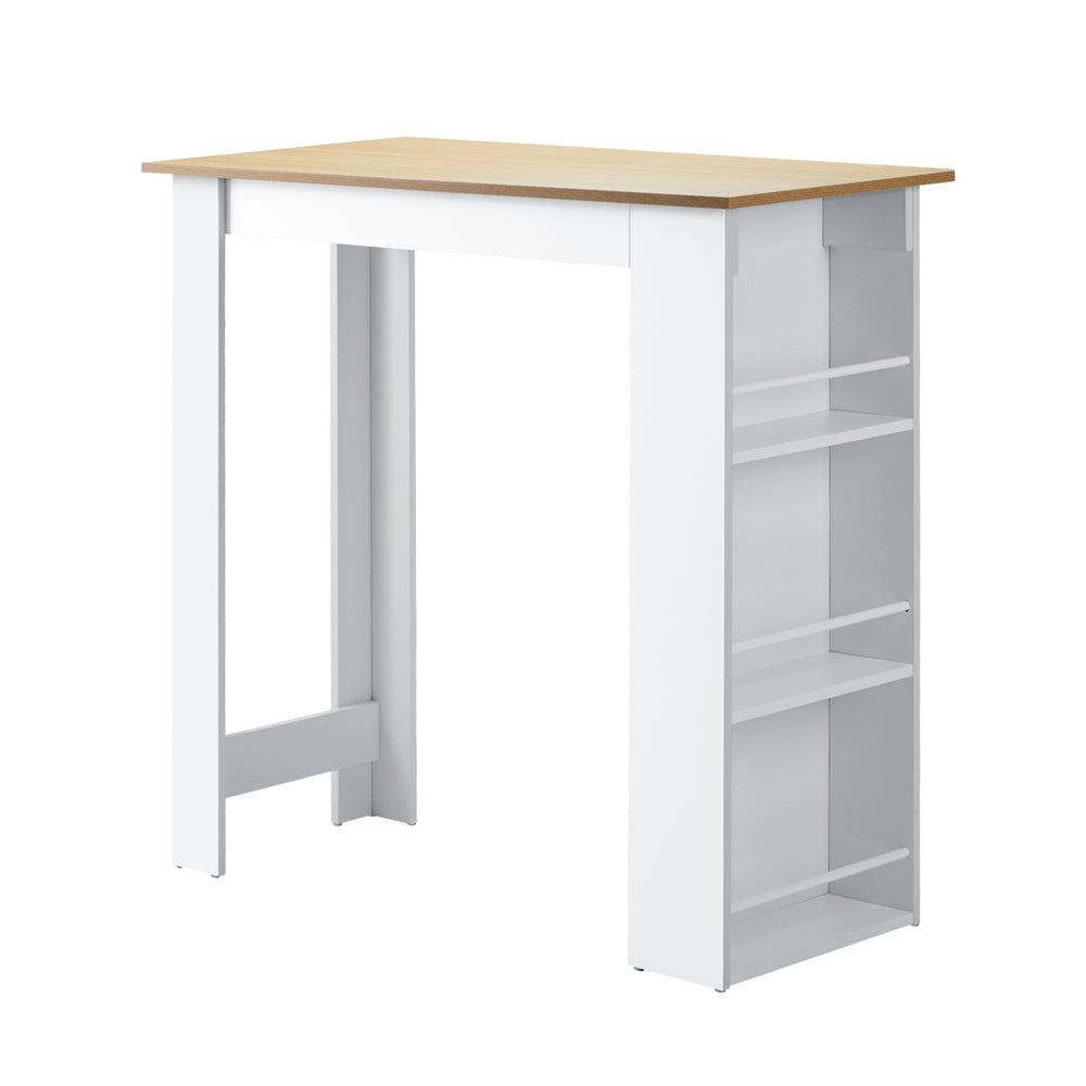 Oikiture Bar Table Dining Storage Shelf Wine Rack-Bar Tables-PEROZ Accessories