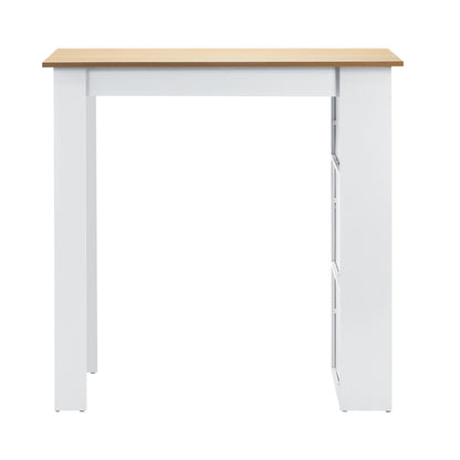 Oikiture Bar Table Dining Storage Shelf Wine Rack-Bar Tables-PEROZ Accessories