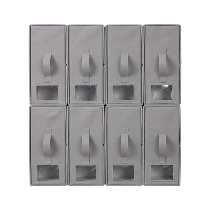 Artiss Bed Sheet Organisers Box Set 8Pcs Storage King Size Bedding Foldable Grey