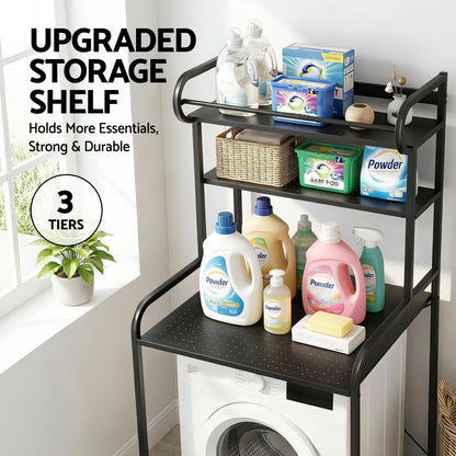 Artiss Bathroom Storage Shelf Over Washing Machine Toilet 3 Tier-Furniture > Bathroom > Bathroom Cabinets, Cupboards &amp; Storage-PEROZ Accessories