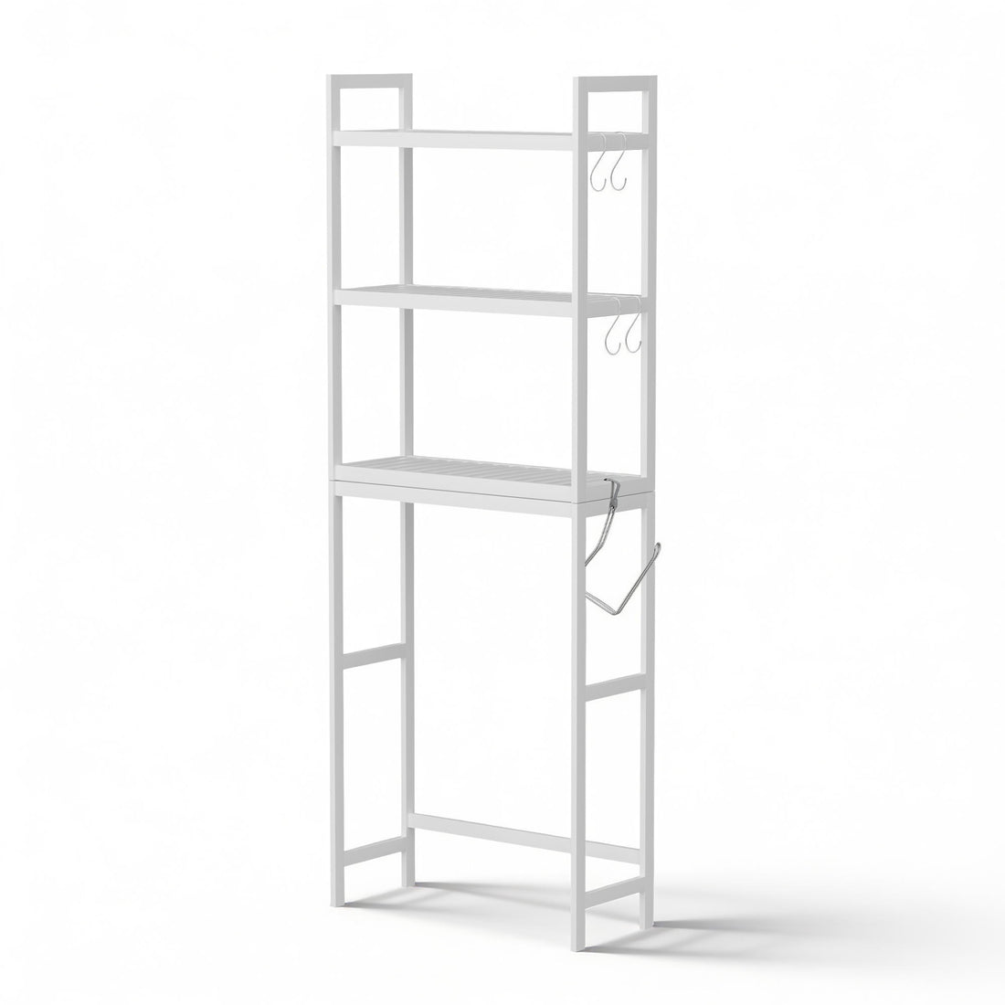 Artiss Over Toilet Storage Bathroom Rack Space Saving 3 Tier Organiser White-Furniture > Bathroom > Bathroom Cabinets, Cupboards &amp; Storage-PEROZ Accessories