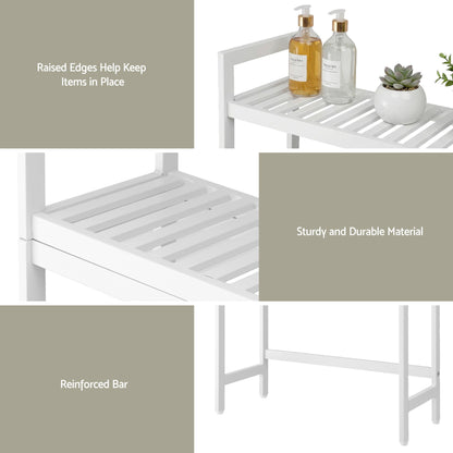 Artiss Over Toilet Storage Bathroom Rack Space Saving 3 Tier Organiser White-Furniture > Bathroom > Bathroom Cabinets, Cupboards &amp; Storage-PEROZ Accessories