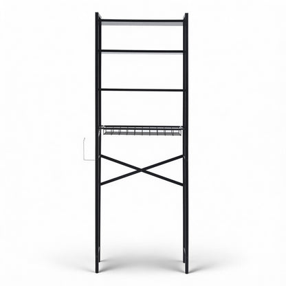 Artiss Over Toilet Bathroom Storage Rack Space Saving 4 Tier Organiser White-Furniture > Bathroom > Bathroom Cabinets, Cupboards &amp; Storage-PEROZ Accessories