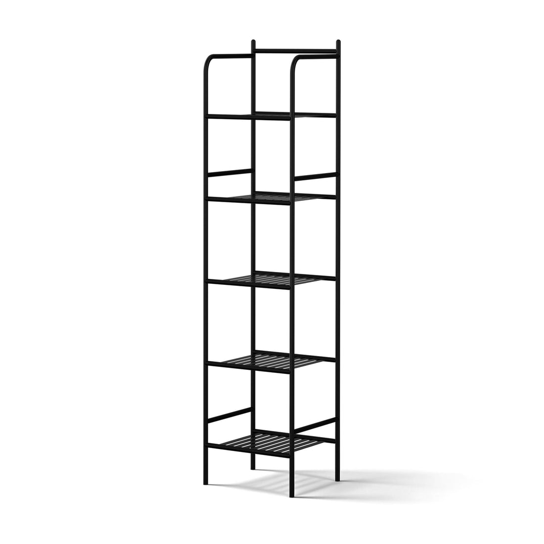 Artiss 5 Tier Floor Standing Corner Shower Caddy Bathroom Organizer Black-Furniture > Bathroom > Bathroom Cabinets, Cupboards &amp; Storage-PEROZ Accessories