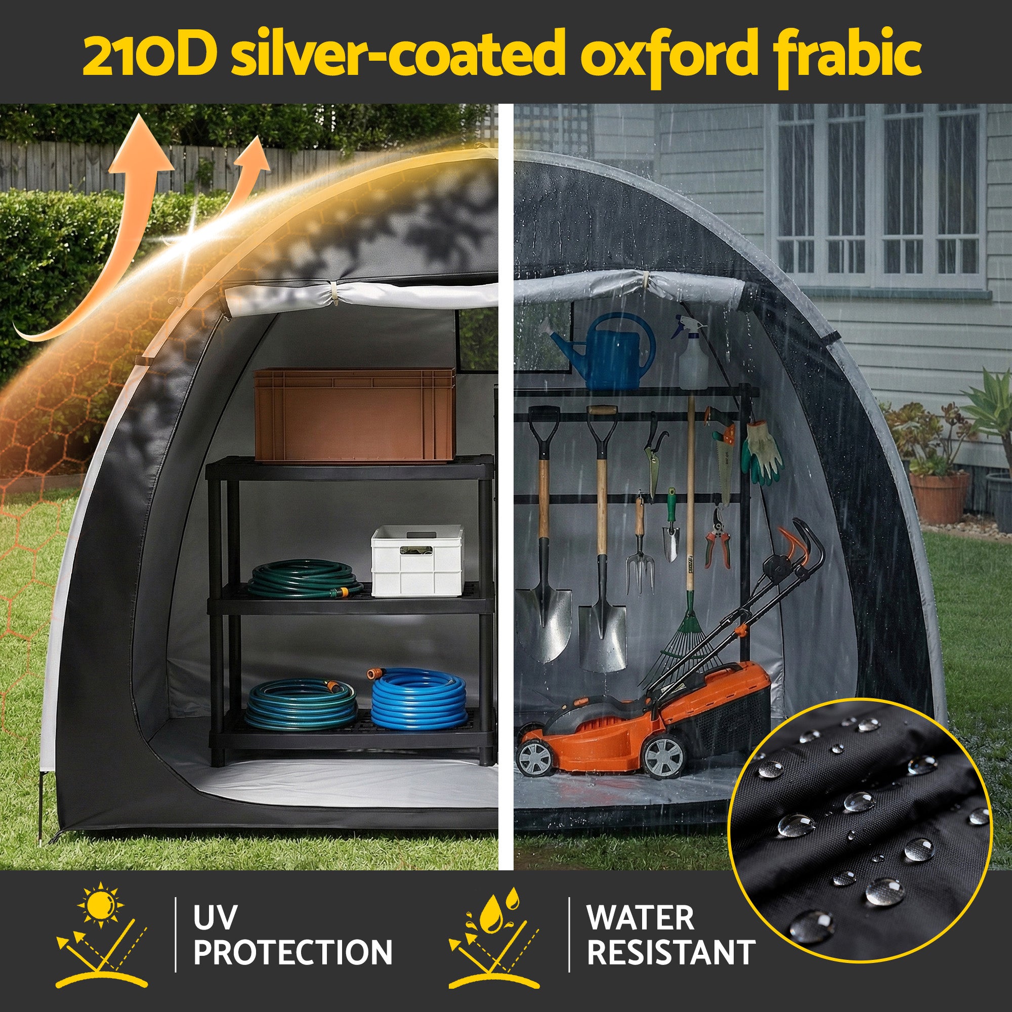 Giantz Bike Storage Tent Outdoor Waterproof UV Resistant Shelter w/ Ventilation-Home &amp; Garden > Travel > Duffel Bags-PEROZ Accessories