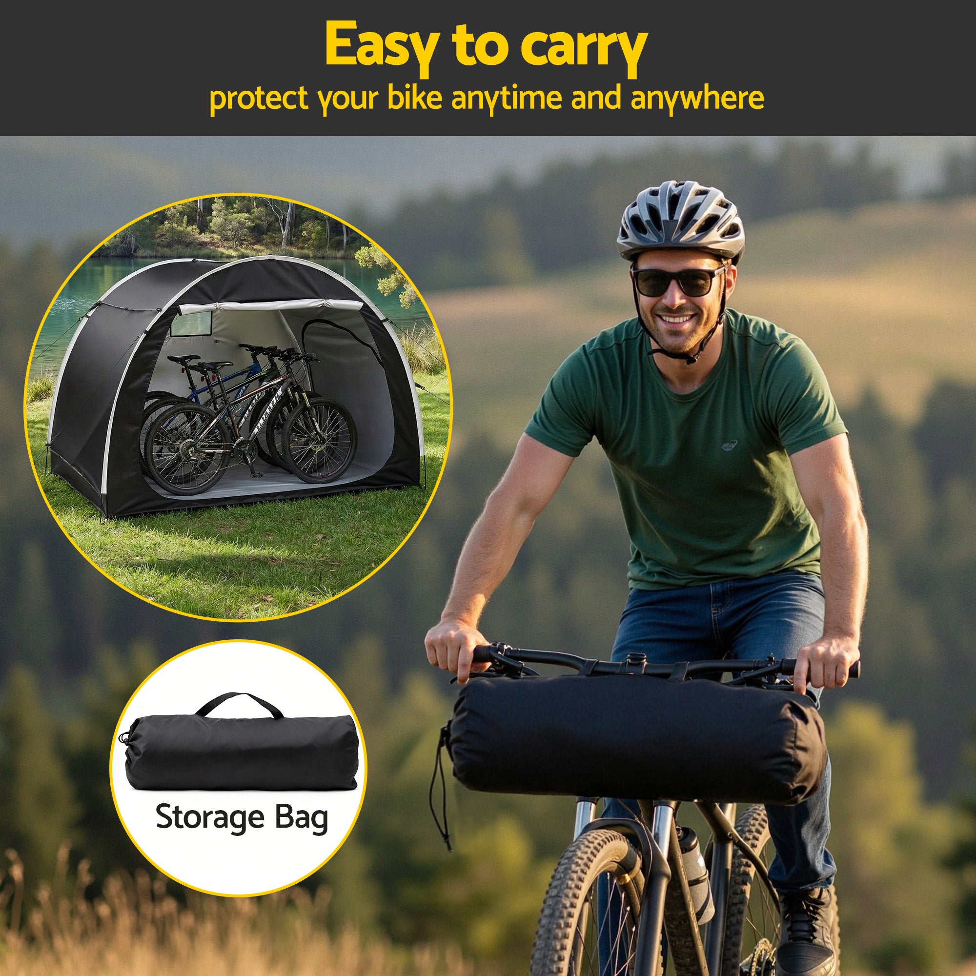 Giantz Bike Storage Tent Outdoor Waterproof UV Resistant Shelter w/ Ventilation-Home &amp; Garden > Travel > Duffel Bags-PEROZ Accessories