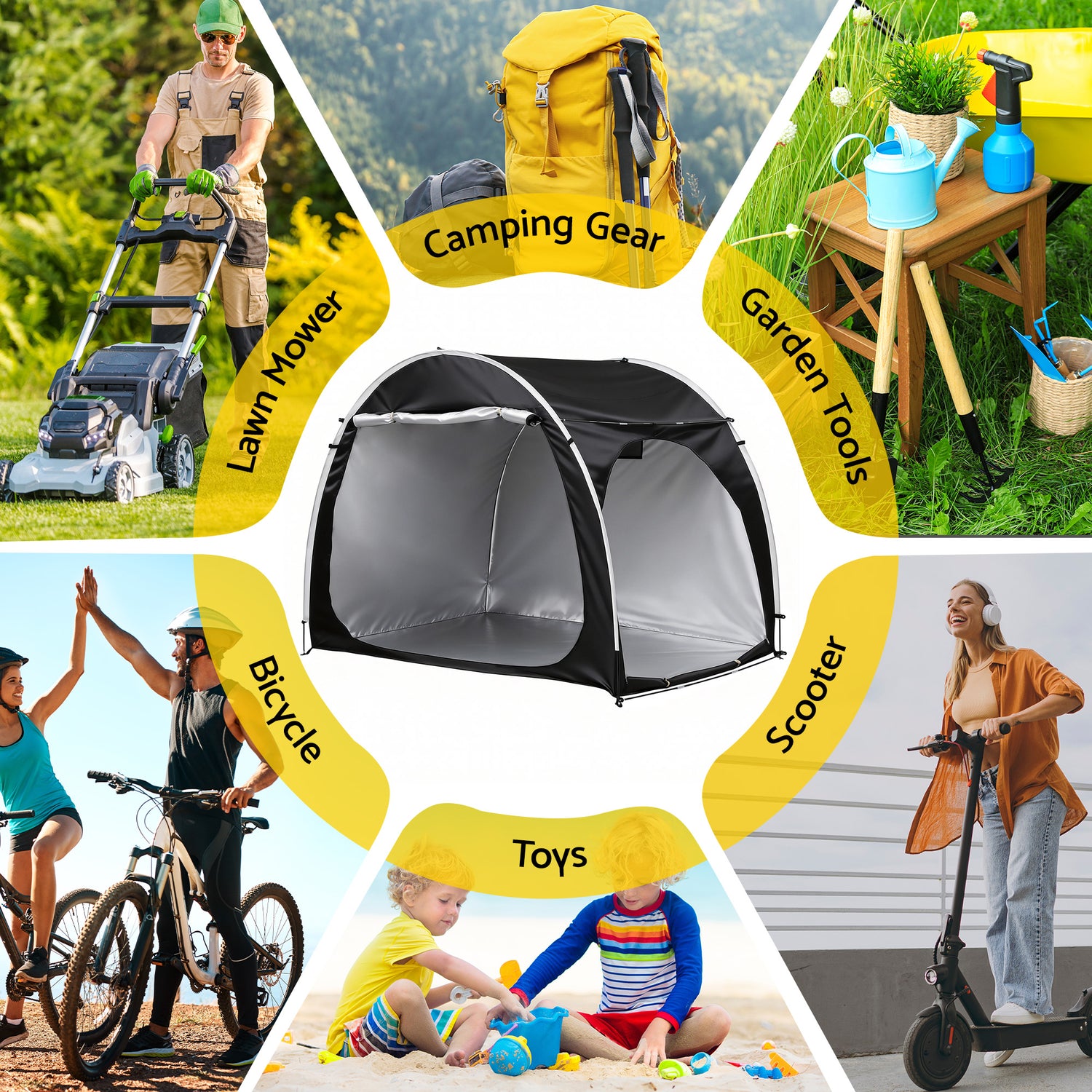 Giantz Bike Storage Tent Outdoor Waterproof UV Resistant Shelter w/ Ventilation-Home &amp; Garden > Travel > Duffel Bags-PEROZ Accessories