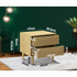 Oikiture Bedside Tables Side Table 2 Drawers Unique Bedroom Storage Cabinet-Bedside Tables-PEROZ Accessories