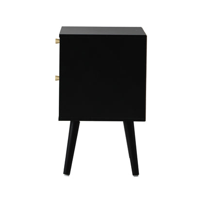 Oikiture 2X Bedside Table 2 Drawers Storage Cabinet Rattan-BedSide Tabless-PEROZ Accessories