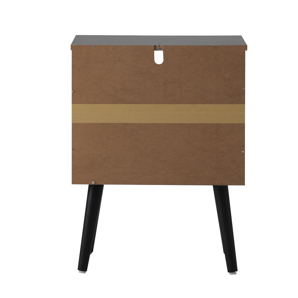 Oikiture 2X Bedside Table Storage Drawer Shelf Rattan-BedSide Tabless-PEROZ Accessories
