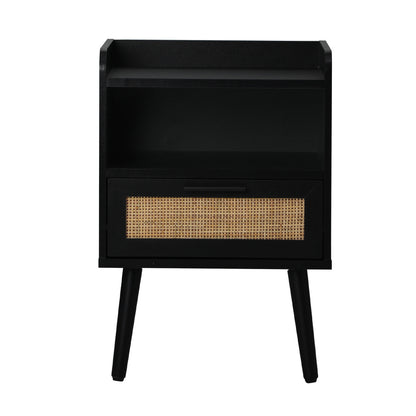 Oikiture 2X Bedside Table Drawer Side Table Rattan-BedSide Tabless-PEROZ Accessories