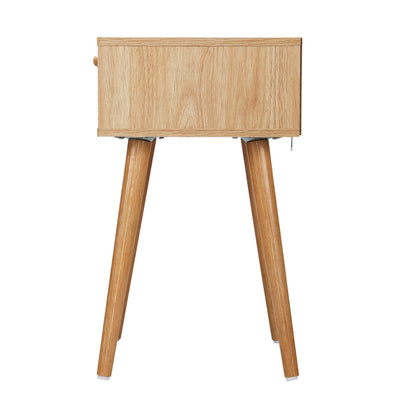 Oikiture Bedside Tables Set of 2 Rattan-Bedside Table-PEROZ Accessories