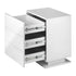 Oikiture Bedside Table RGB LED Nightstand Cabinet 3 Drawers Side Table Furniture-Bedside Tables-PEROZ Accessories