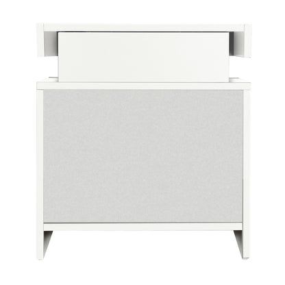 Oikiture Bedside Tables Set of 2 LED White-Bedside Table-PEROZ Accessories