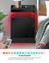 Oikiture LED Bedside Table USB Charging Station Black-Bedside Table-PEROZ Accessories