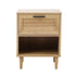 Oikiture Bedside Table Nightstand Bedroom Storage Cabinet Natural-Bedside Table-PEROZ Accessories