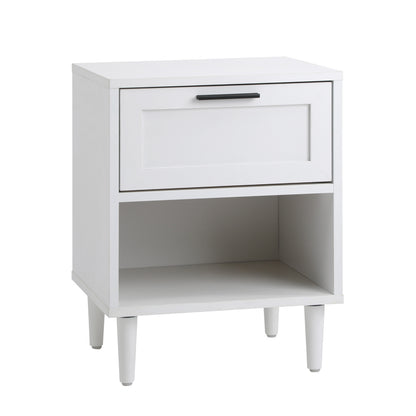 Oikiture Bedside Table Nightstand Bedroom Storage Cabinet White-Bedside Table-PEROZ Accessories