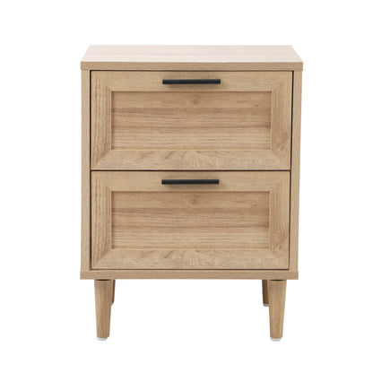 Oikiture Bedside Tables Set of 2 Nightstand Wood-Bedside Table-PEROZ Accessories