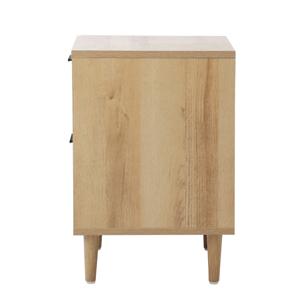 Oikiture Bedside Tables Set of 2 Nightstand Wood-Bedside Table-PEROZ Accessories