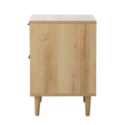 Oikiture Bedside Tables Set of 2 Nightstand Wood-Bedside Table-PEROZ Accessories