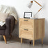 Oikiture Bedside Tables Set of 2 Nightstand Wood-Bedside Table-PEROZ Accessories