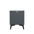 Oikiture 2x Smart Bedside Tables Wireless Charging LED 2 Drawers Grey-Bedside Table-PEROZ Accessories