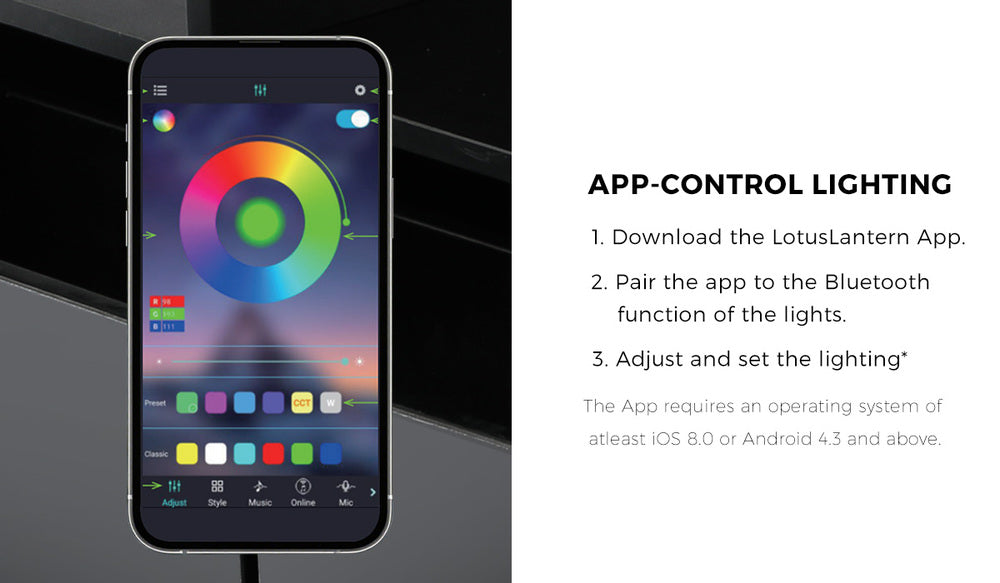 Oikiture Bedside Tables Set of 2 LED Nightstand White-Bedside Table-PEROZ Accessories