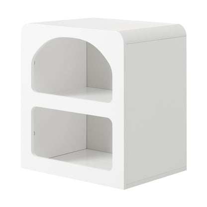 Oikiture Bedside Table Display Shelf Storage Cabinet Nightstand White-BedSide Tabless-PEROZ Accessories
