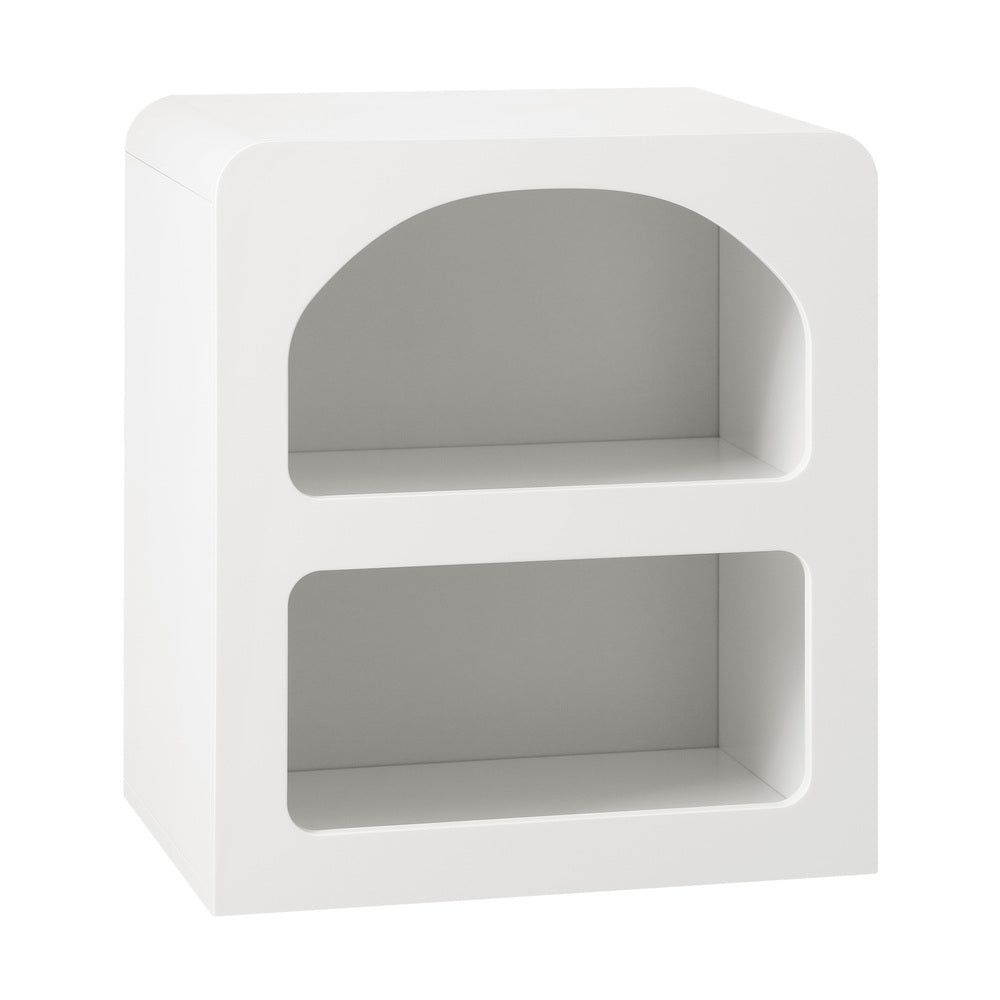 Oikiture Bedside Tables Set of 2 Display Shelf White-Bedside Table-PEROZ Accessories