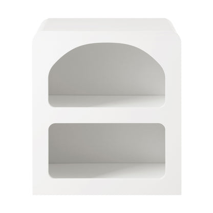 Oikiture Bedside Tables Set of 2 Display Shelf White-Bedside Table-PEROZ Accessories