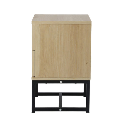 Oikiture Set of 2 Bedside Tables Bedroom Metal-BedSide Tabless-PEROZ Accessories