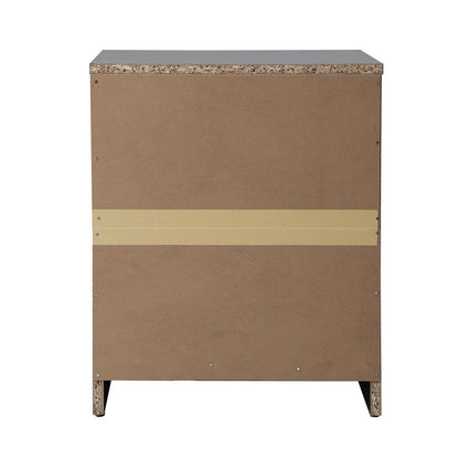 Oikiture Bedside Table Nightstand 2 Drawers Black-Bedside Table-PEROZ Accessories