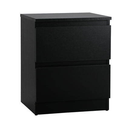 Oikiture Bedside Tables Set of 2 Nightstand Black-Bedside Table-PEROZ Accessories