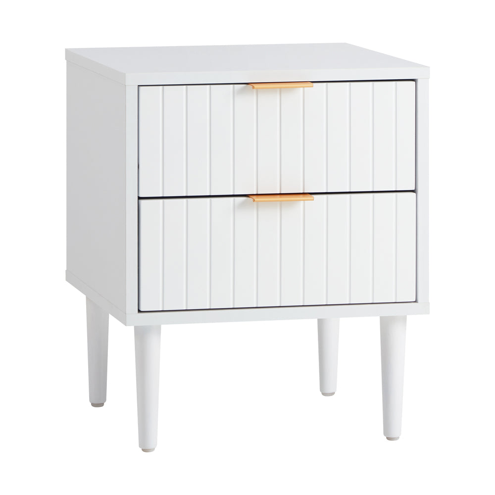 Oikiture Bedside Tables Set of 2 Nightstand White-Bedside Table-PEROZ Accessories