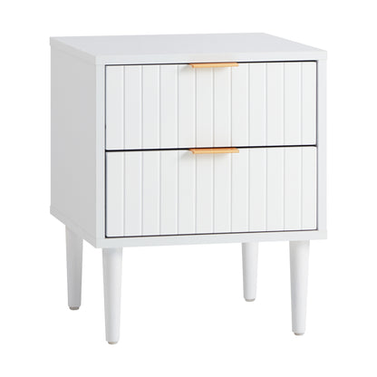 Oikiture Bedside Tables Set of 2 Nightstand White-Bedside Table-PEROZ Accessories