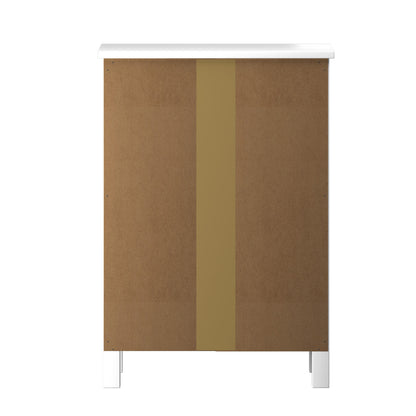 Oikiture Bedside Table 3 Drawers Hamptons Furniture White-BedSide Tabless-PEROZ Accessories