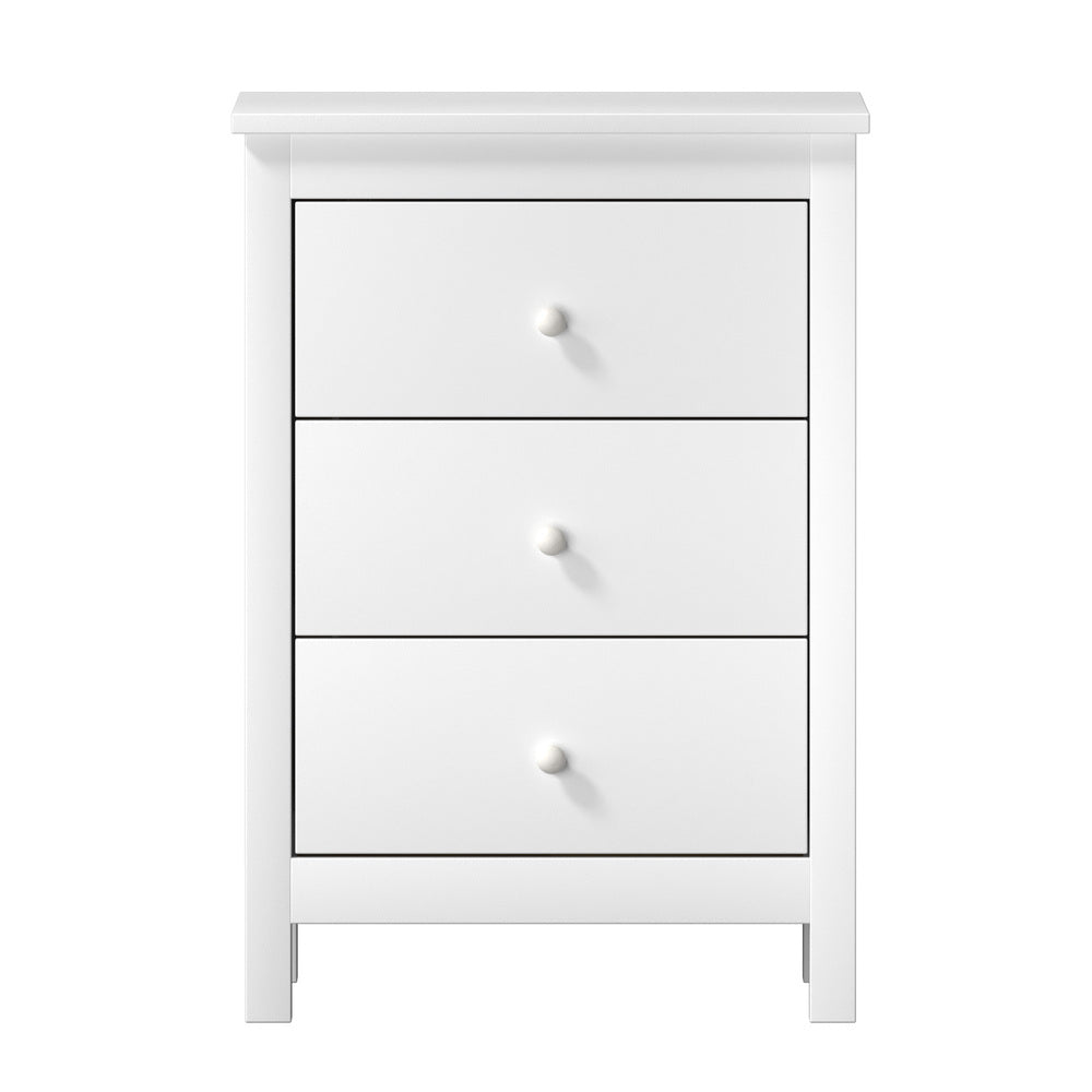 Oikiture Bedside Tables Set of 2 Nightstands White-Bedside Table-PEROZ Accessories