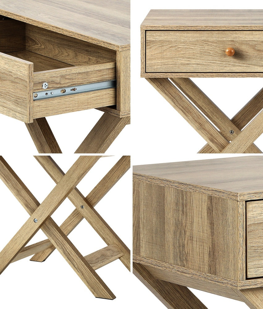 Oikiture Bedside Tables Set of 2 Nightstand Side End Table-Bedside Table-PEROZ Accessories
