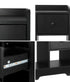 Oikiture Bedside Tables Set of 2 Nightstand Shelf Black-Bedside Table-PEROZ Accessories