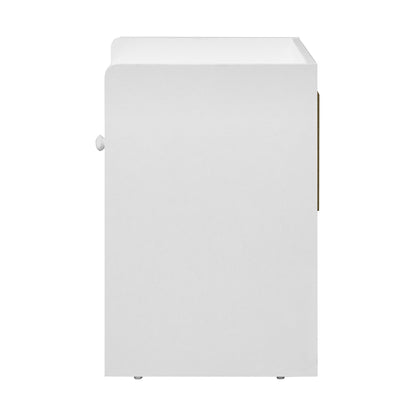 Oikiture Bedside Tables Set of 2 Nightstand Shelf White-Bedside Table-PEROZ Accessories