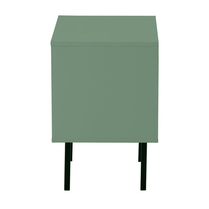 Oikiture 2X Bedside Tables Storage Cabinet Glass Door Green-BedSide Tabless-PEROZ Accessories