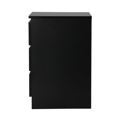 Oikiture Bedside Tables Set of 2 Side Table Nightstand Black-Bedside Table-PEROZ Accessories