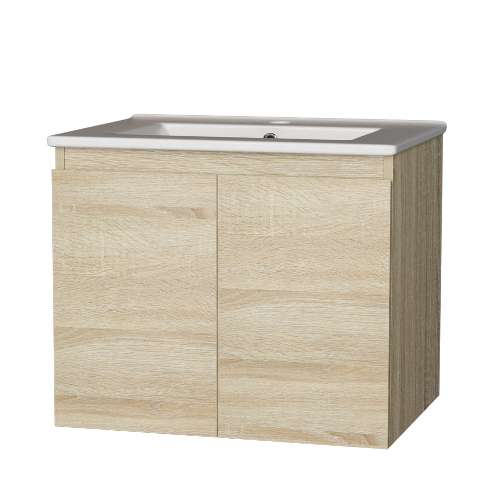 Cefito Vanity Unit 600mm with Basin Oak-Furniture &gt; Bathroom &gt; Bathroom Cabinets, Cupboards &amp; Storage-PEROZ Accessories