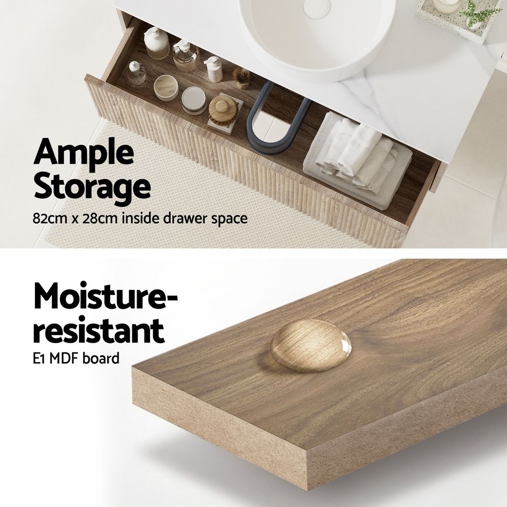 Cefito Vanity Unit 915mm Oak-Furniture > Bathroom > Vanity Units-PEROZ Accessories