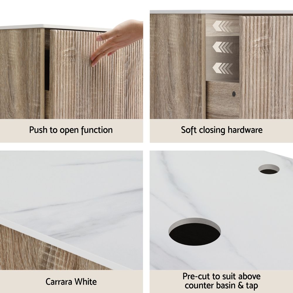 Cefito Vanity Unit 915mm Oak-Furniture > Bathroom > Vanity Units-PEROZ Accessories