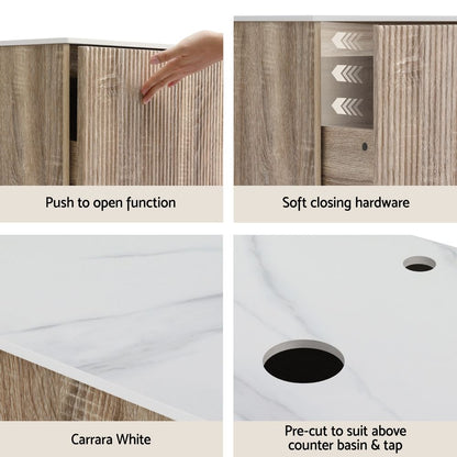 Cefito Vanity Unit 915mm Oak-Furniture > Bathroom > Vanity Units-PEROZ Accessories